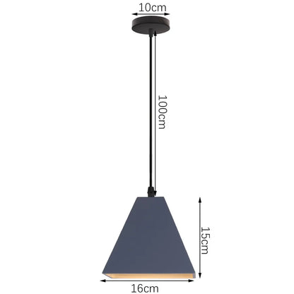 DecorBites™ Industrial Gray Pendant Light with LED for Living Room, Foyer - Modern Luminaire