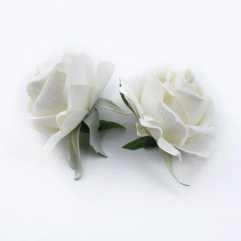 ديكور بايتس™ - رؤوس ورود 6 سم - زهور زفاف اصطناعية - ديكور منزلي