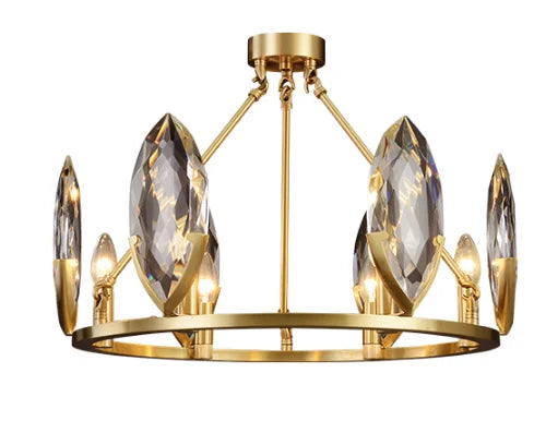DecorBites™ Crystal Chandelier LED Lighting Fixture for Luxurious Living Spaces