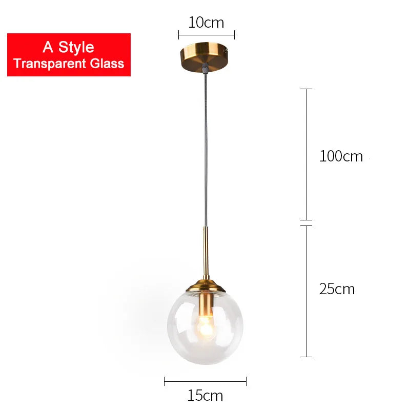 Lámparas colgantes de bola de cristal DecorBites™: Iluminación moderna para bar, restaurante y dormitorio