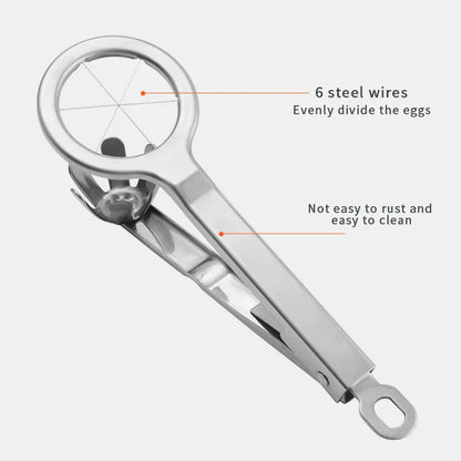 DecorBites™ Egg Cutter: Stainless Steel Wire Slicer for Hard-boiled Eggs - Durable Kitchen Tool