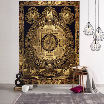 Dragon Totem Tarot Tapestry Wall Hanging Mandala Witchcraft Boho Hippie Bed Sheet Decobites Tarot Tapestry