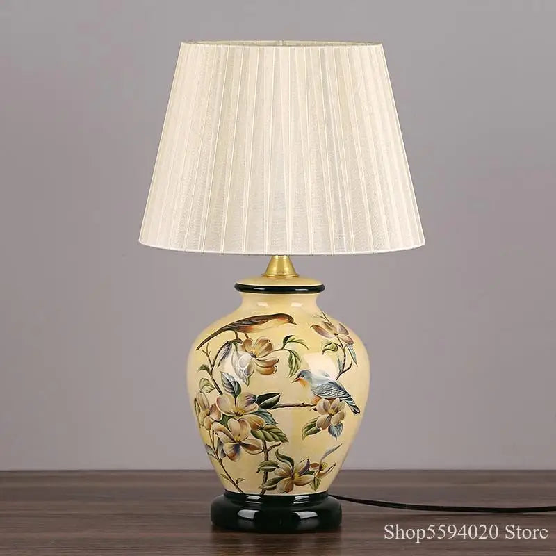 DecorBites™ LED Ceramic Table Lamp for Living Room, Bedroom, Study - Home Decor Lighting