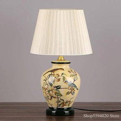 DecorBites™ LED Ceramic Table Lamp for Living Room, Bedroom, Study - Home Decor Lighting