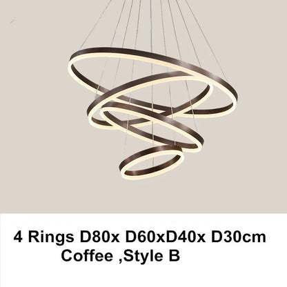 Lámpara colgante de techo regulable DecorBites™ con forma de anillo LED - Color café dorado