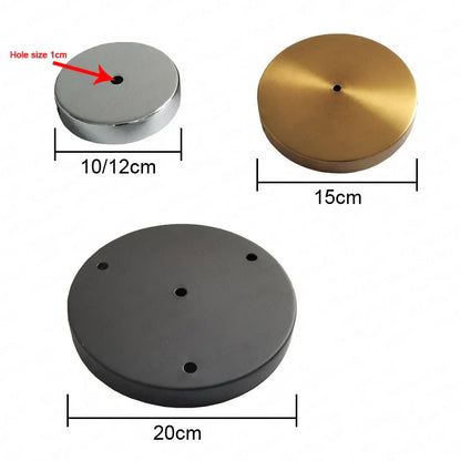 DecorBites™ Gold Brass Ceiling Mount LED Pendant Lamp Base - 20cm