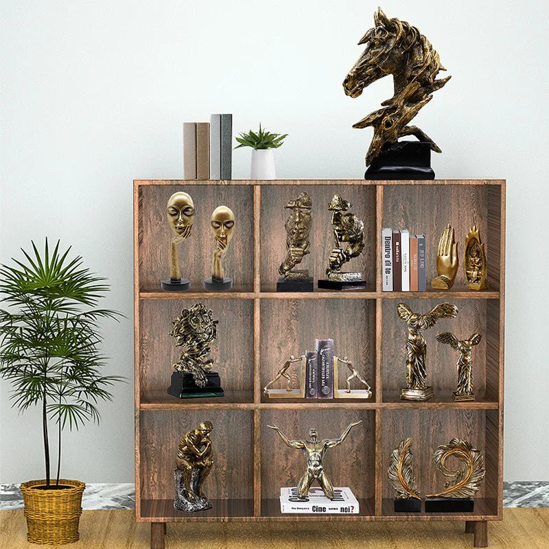 DecorBites™ Gold Resin Sculpture | Nordic Luxury Technology Decor for Home & Office