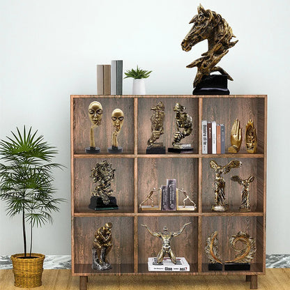 DecorBites™ Gold Resin Sculpture | Nordic Luxury Technology Decor for Home & Office