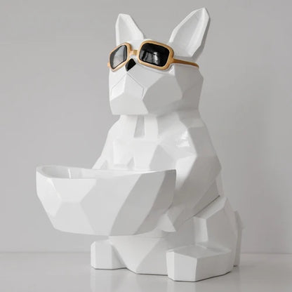 حامل مناديل الكلاب الرائع من DecorBites™ مع صندوق تخزين، ديكور منزلي للمكتب، تمثال كلب