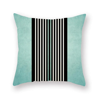 DecorBites™ Green Geometric Pillowcase - Nordic Classic Design for Home Decor and Comfort
