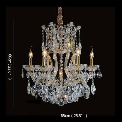 Lámpara de araña de cristal DecorBites™: Elegantes lámparas colgantes LED para el hogar, hoteles y recibidores de villas.