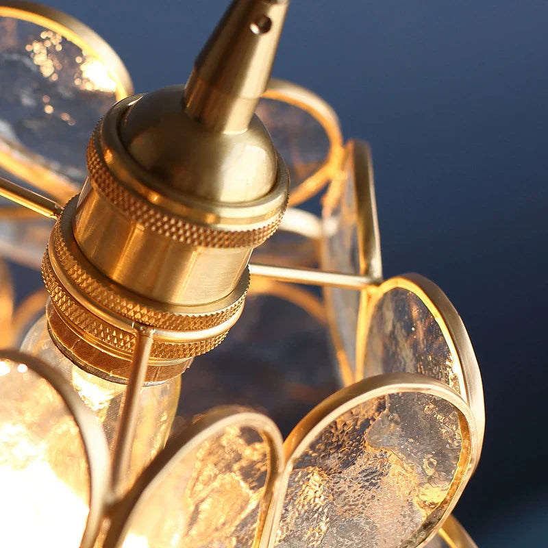 DecorBites™ Japanese Flower Glass Pendant Lights Modern LED Hanging Lamp