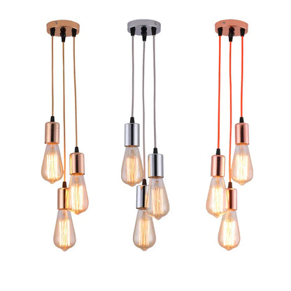 Lámpara colgante LED de 3 luces DecorBites™ de estilo industrial con casquillo E27 y acabado retro.