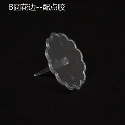 DecorBites™ Cake Stands Decoration Bracket Set - 20pcs Clear Plastic Fondant Holders