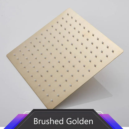 رأس دش مطري رفيع للغاية من DecorBites™ مقاس 16 بوصة من الفولاذ المقاوم للصدأ، كروم - تدفق كبير