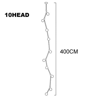 Lámpara de araña de bolas de cristal DecorBites™ para la decoración de escaleras de hoteles y villas