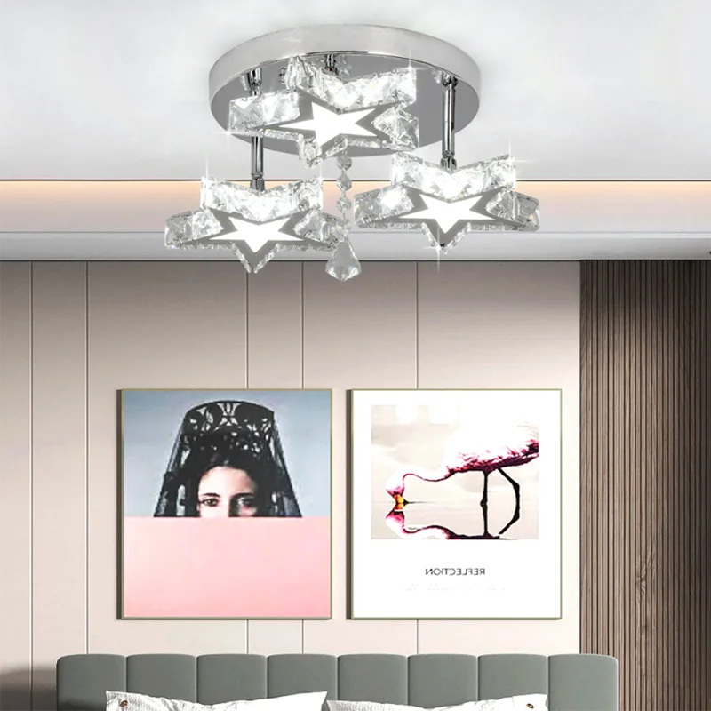 DecorBites™ Crystal LED Ceiling Chandelier for Modern Living Room Decor Luxe Lighting Fixtures