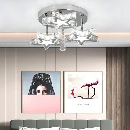 DecorBites™ Crystal LED Ceiling Chandelier for Modern Living Room Decor Luxe Lighting Fixtures