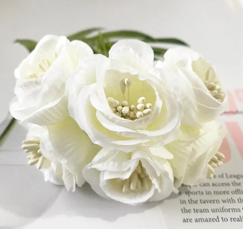 DecorBites™ Flores artificiales de seda de peonía, rosa de té y camelia para bodas en el hogar y el jardín