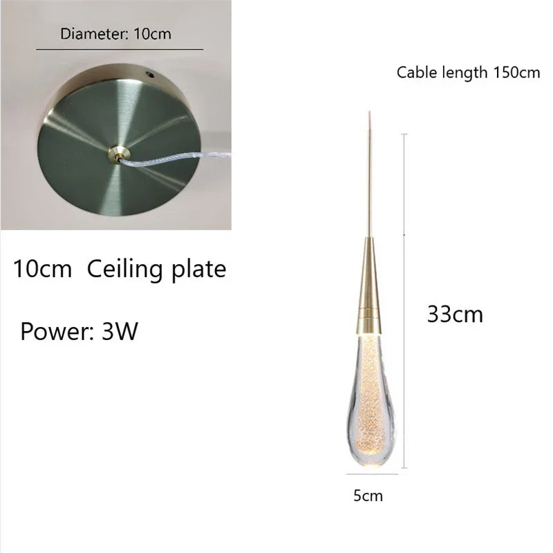 Lámparas colgantes LED de cristal DecorBites™ para restaurantes, bares y escaleras