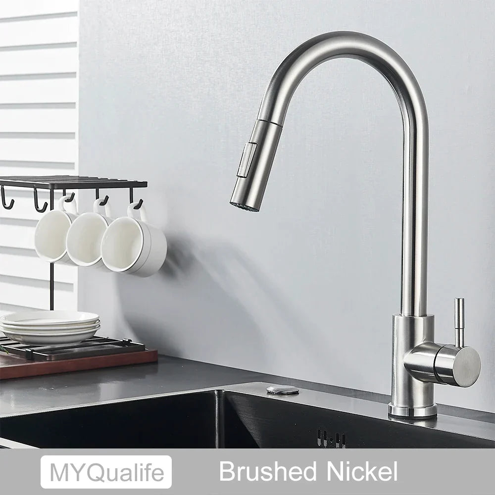 DecorBites™ Gold Kitchen Faucet with Touch Sensor Control for Sensitive Mixer Experience