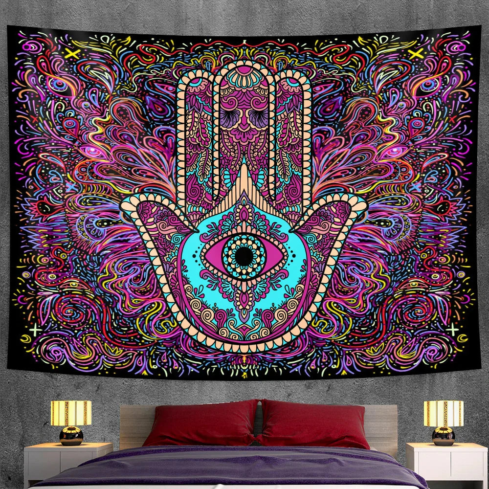 Decobites Mandala Witchcraft Tapestry Wall Hanging Yoga Mat Bohemian Sofa Blanket