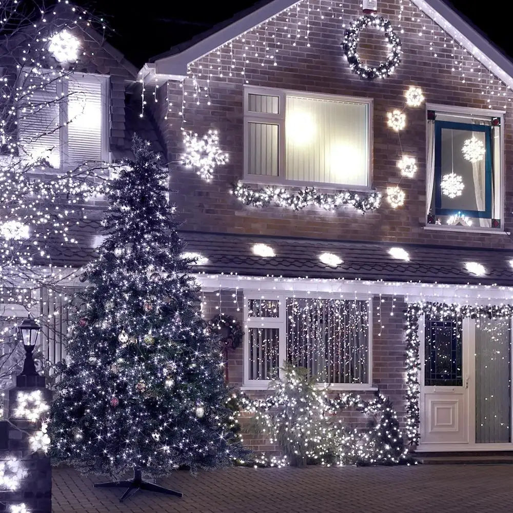 Guirnalda de luces LED DecorBites™ de 220 V para exteriores, impermeable, ideal para fiestas navideñas, bodas y cumpleaños.
