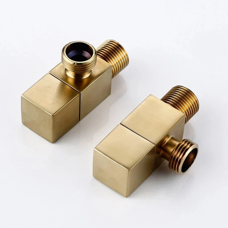 DecorBites™ Brass Black Angle Valve for Bathroom Water Control