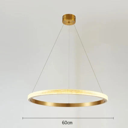 DecorBites™ Gold Circle Chandelier Creative LED Lighting Modern Indoor Fixtures