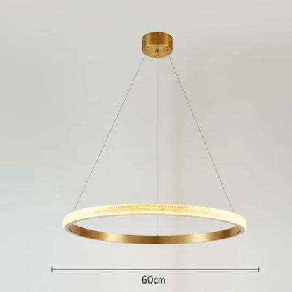DecorBites™ Gold Circle Chandelier Creative LED Lighting Modern Indoor Fixtures