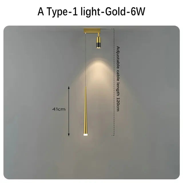 ديكوربايتس™ مصباح معلق باللون الأسود الذهبي: إضاءة عصرية فاخرة لغرف النوم والمعيشة