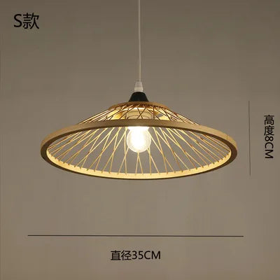 DecorBites™ Japanese Bamboo Chandelier Lights for Bedroom Living Room Tea Room Zen Lamps