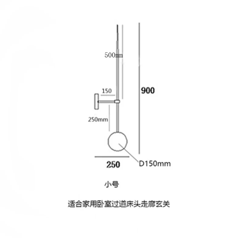 Aplique de pared LED con forma de bola de cristal DecorBites™ - Diseño nórdico minimalista