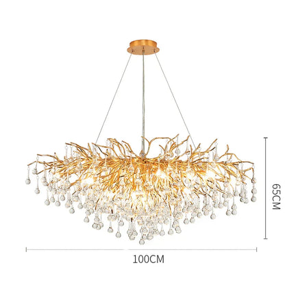 DecorBites™ Crystal LED Ceiling Chandelier for Modern Luxury Decor