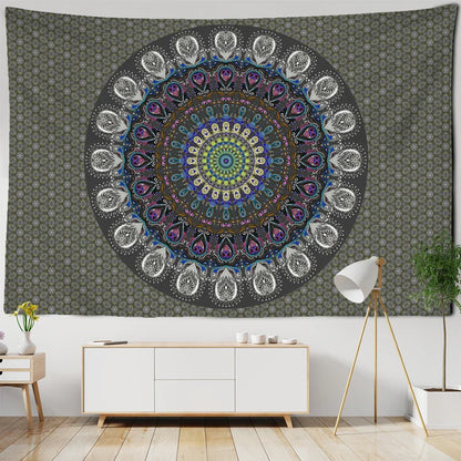 Decobites Psychedelic Mandala Tapestry Wall Hanging for Boho Home Decor