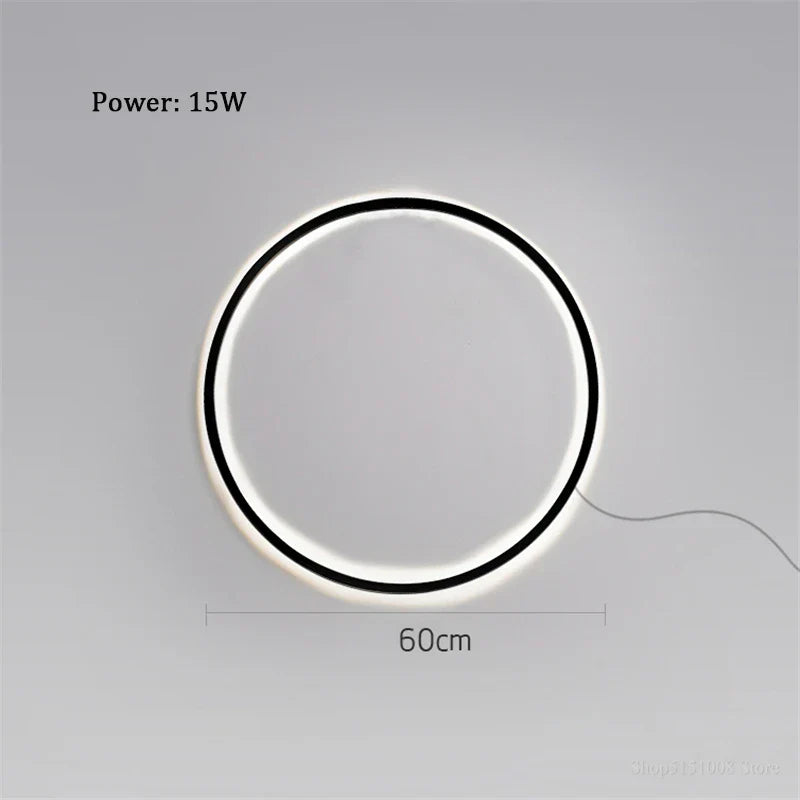 DecorBites™ LED Ring Wall Lamp: Minimalist Living Room Decor & Atmosphere Light