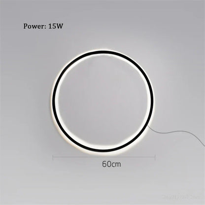 DecorBites™ LED Ring Wall Lamp: Minimalist Living Room Decor & Atmosphere Light