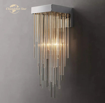 DecorBites™ Glass Rod LED Wall Lamps - Modern Cascada Sconce for Home Decor