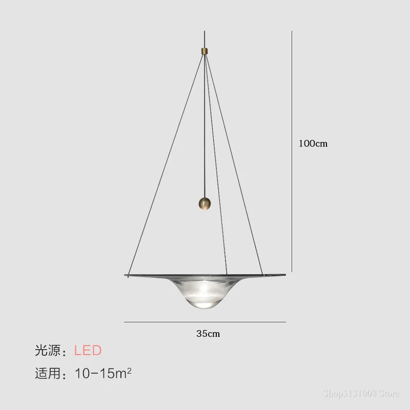 DecorBites™ Clear Glass Pendant Lights - Modern Nordic LED Bedroom & Restaurant Light