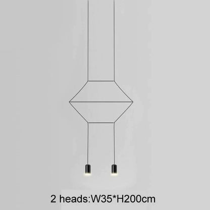 Lámpara colgante LED DecorBites™ de hierro forjado industrial - Lámpara de pared minimalista negra