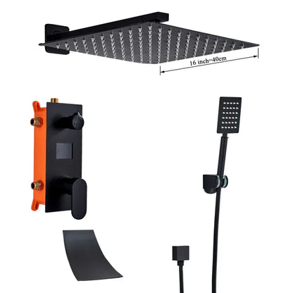 DecorBites™ Digital Display Shower Faucet Set with Rainfall Head and Bathtub Spout