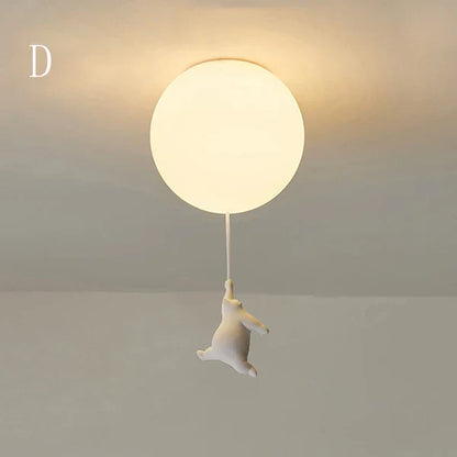 DecorBites™ Cartoon Bear Ceiling Light for Kids' Rooms, LED Fixture Bedroom Decor