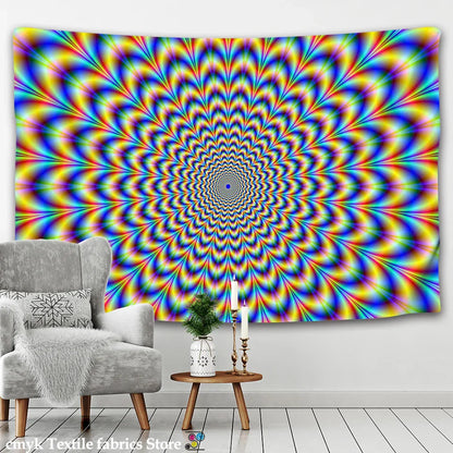 Decobites Psychedelic Mandala Wall Hanging Tapestry Boho Decor Hippie Tapestries