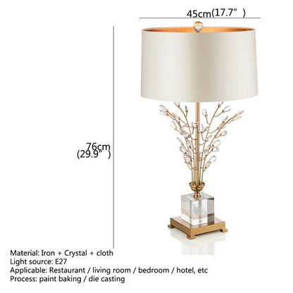 Lámpara de escritorio LED DecorBites™ Crystal Branch para dormitorio