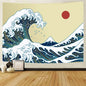 Decobites Sea Sunrise Japanese Home Art Tapestry Hippie Bohemian Wall Bed Sofa Blanket