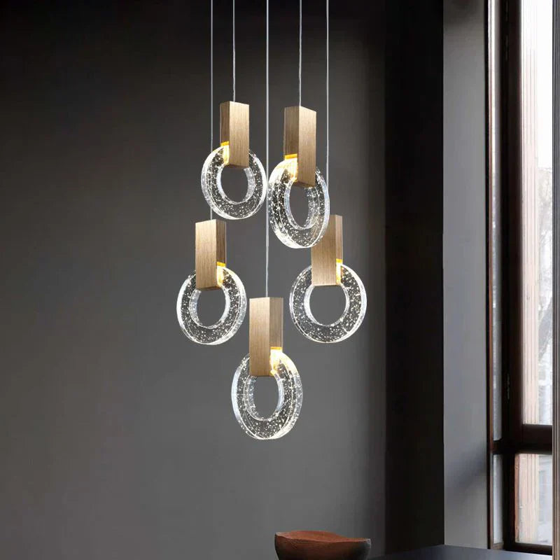 Luces de Lámparas de Cristal Dorado Decorbites™ - Decoración de Hogar de Lujo