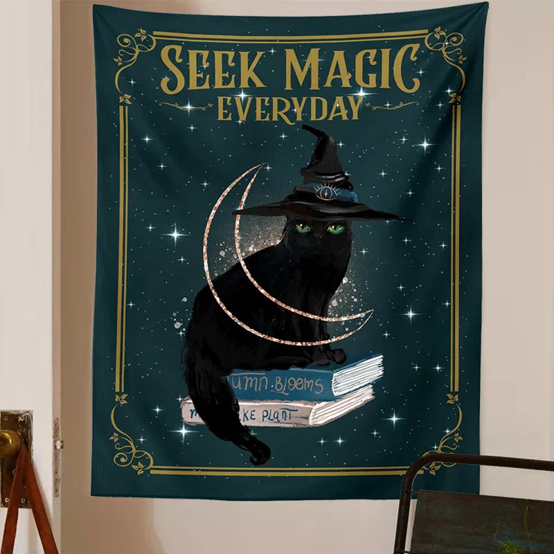 Decobites Magic Tarot Witch Art Tapestry Wall Hanging for Home Decor