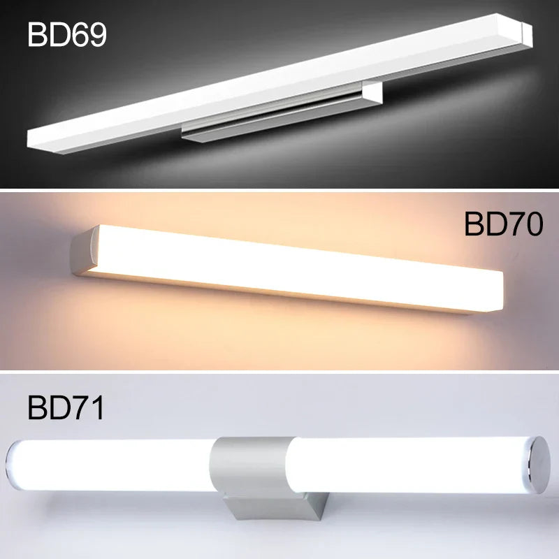 DecorBites™ LED Acrylic Wall Lamp for Bathroom & Bedroom, Modern Simplicity, Anti-fog Sconces