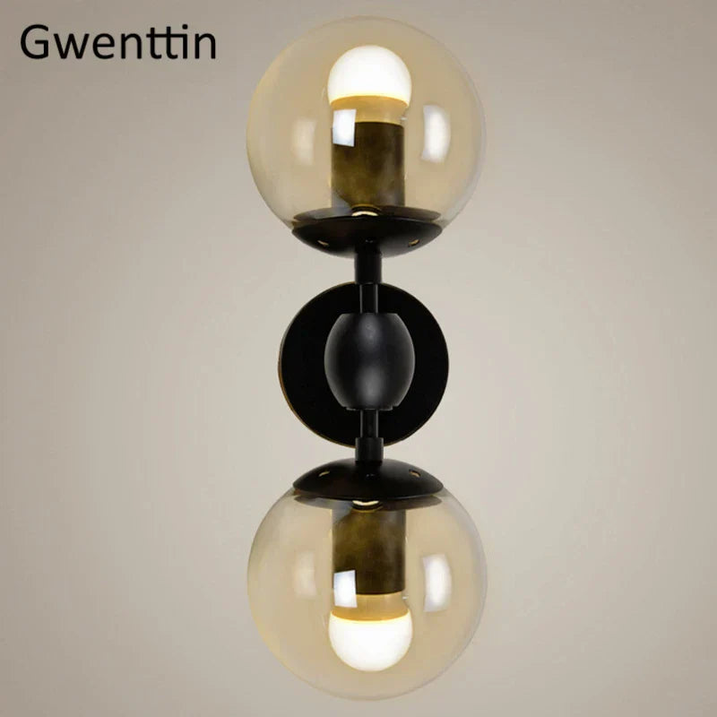 DecorBites™ Glass Beans Wall Lamp Sconces LED Light Fixture for Home Deco Bedroom Hallway