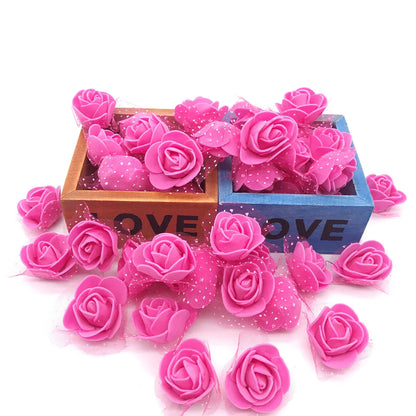 DecorBites™ Handmade Foam Rose Flower Heads | 100Pcs Wedding Craft Decoration
